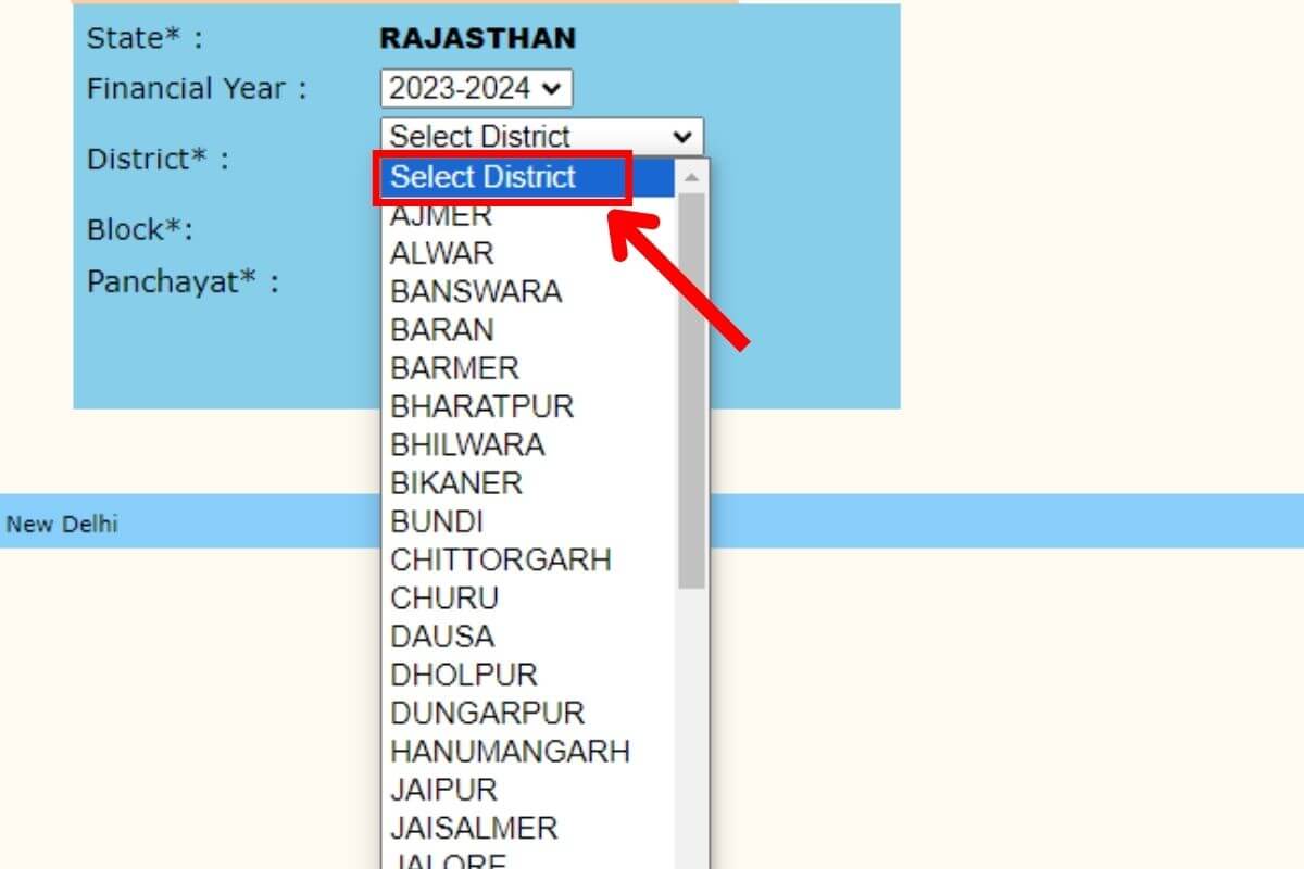 Rajasthan Nrega Job Card List All District 